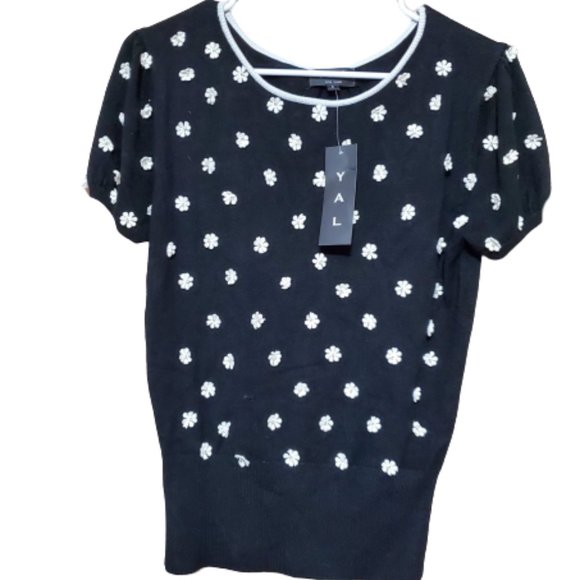 YAL Sweaters - YAL NEW YORK SHORT SLEEVE SWEATER SMALL